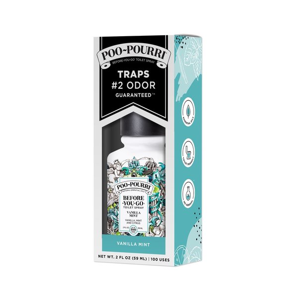 Poo-Pourri Vanilla Mint Scent Odor Eliminator 2 oz Liquid VM-002-CB